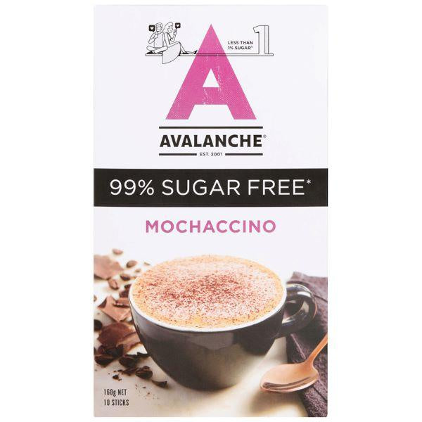 Avalanche Cafe Style Sachets 99% Sugar Free Mochaccino 10pk 160g