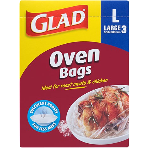 Glad Oven Bags Large 350x500mm 3pk