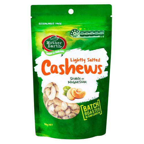 Mother Earth Cashews Roast Light Salted 150g