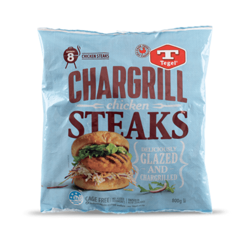 Tegel Frozen Chargrill Style Chicken Steaks 800g