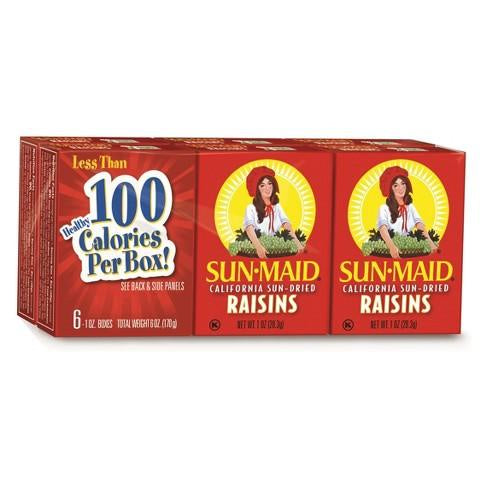Sun Maid Mini Snacks Raisins 12pk 168g