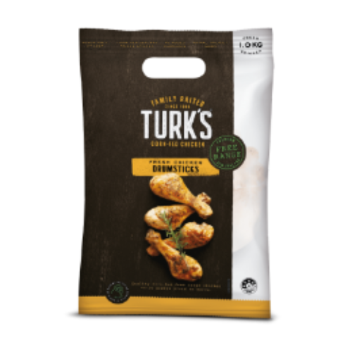 Turks Free Range Chicken Drumsticks Original 1kg
