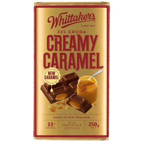 Whittakers 33% Cocoa Creamy Caramel Chocolate  Block 250g