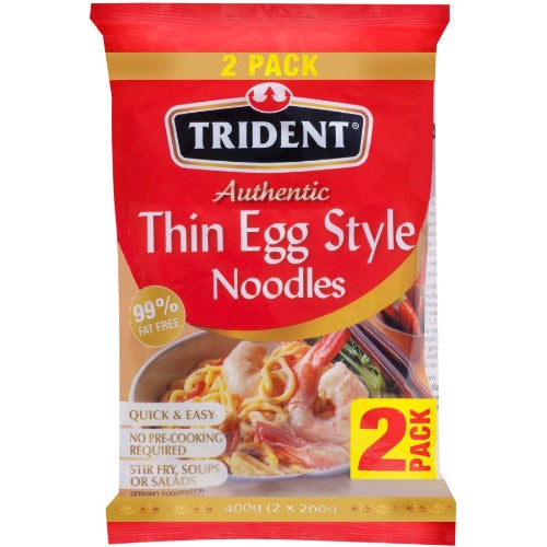 Trident Thin Egg Noodles 2pk 400g - DISCONTINUED