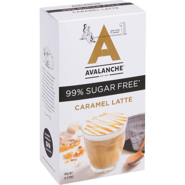 Avalanche Cafe Style Sachets 99% Sugar Free Caramel Latte 10pk