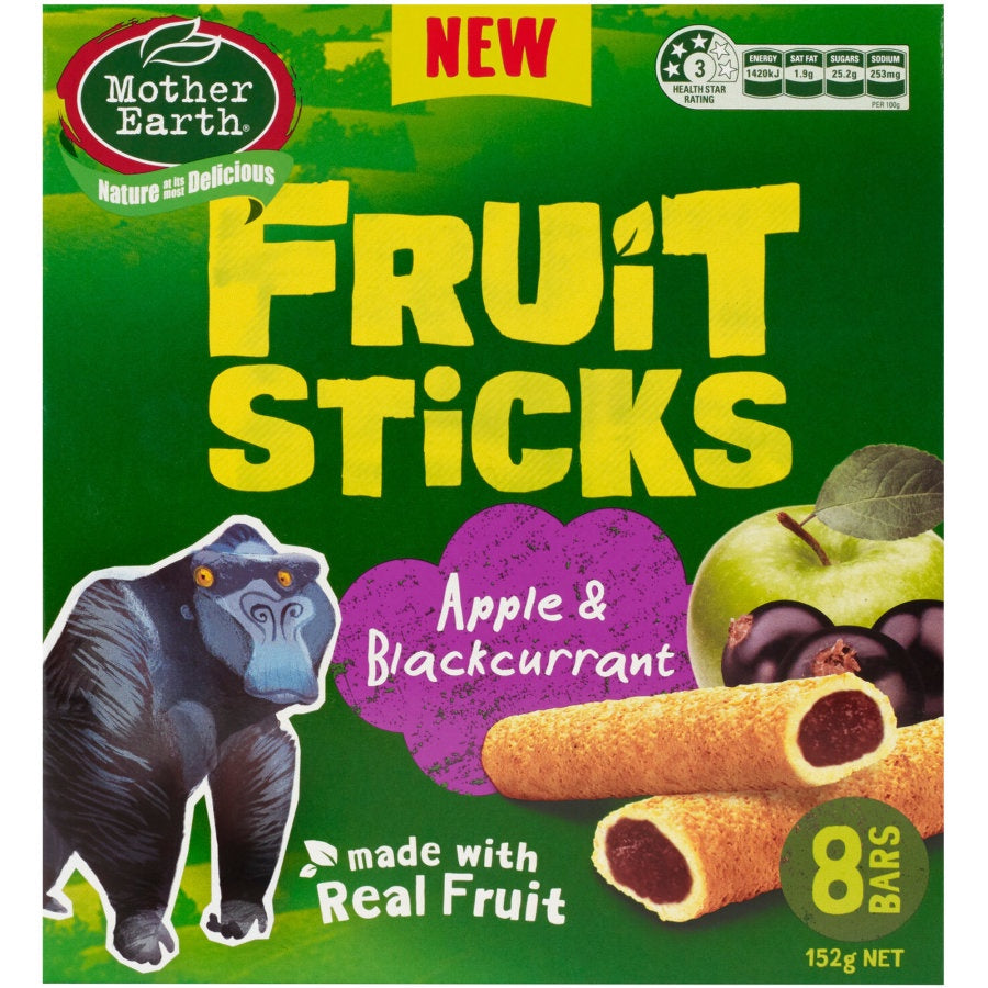 Mother Earth Fruit Sticks Apple & Blackcurrant 152g