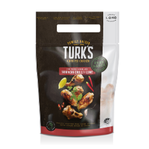 Turks Free Range Chicken Nibbles Sriracha Chilli & Lime 1kg