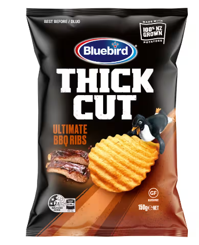 Bluebird Thick Cut Ultimate BBQ Ribs Potato Chips 150g DISCONTINUED