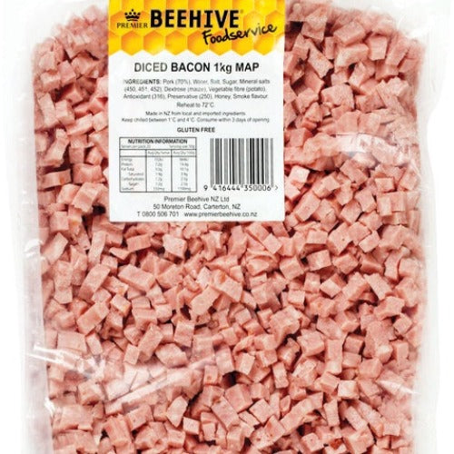 Beehive Premier Diced Bacon 1kg