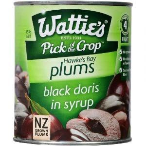 Watties Black Doris Plums In Syrup 850g